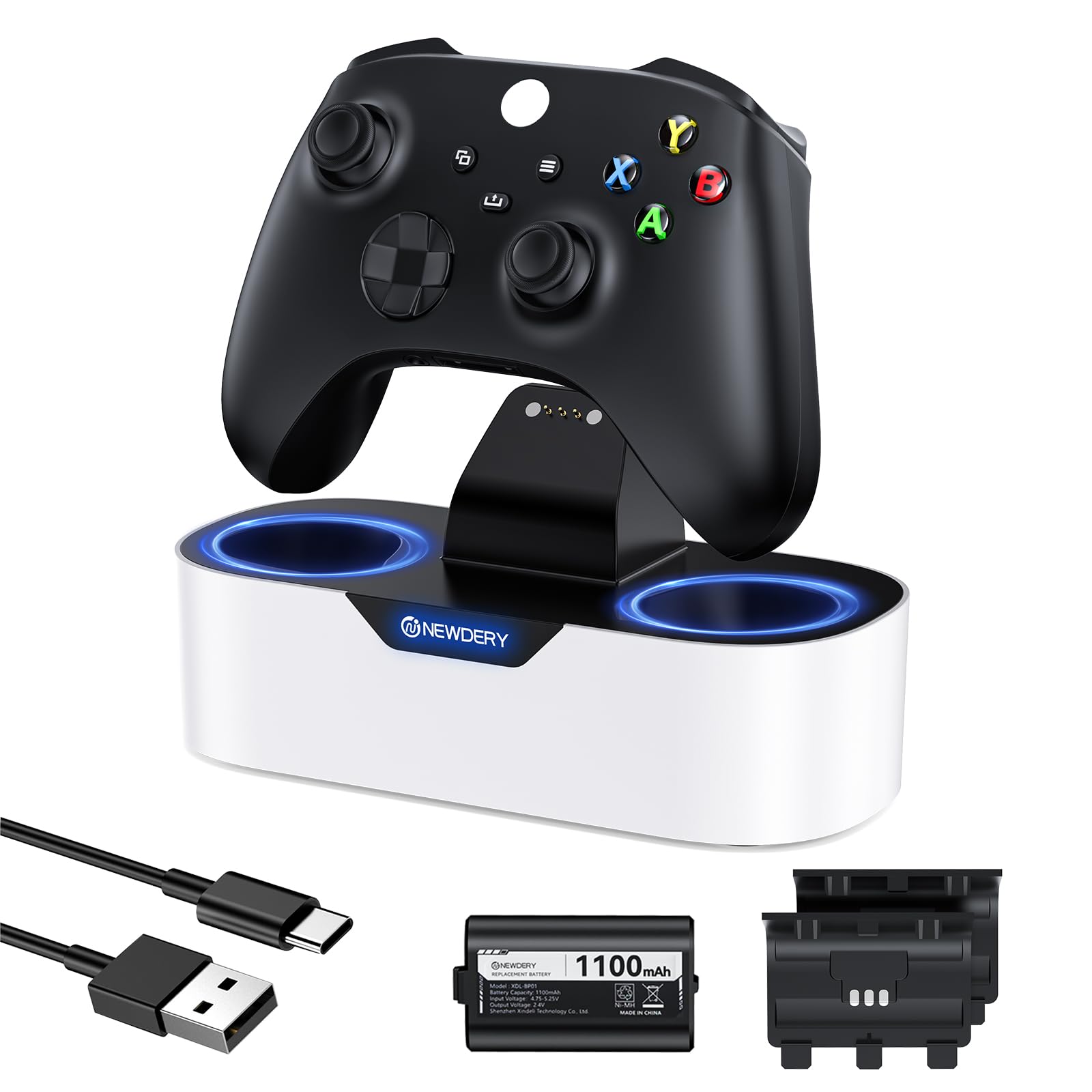 Photo 1 of NEWDERY Solo Charger Station for Xbox Wireless Controllers, Fast Charging Dock Single Charging Stand for Xbox One/Series X|S Controller