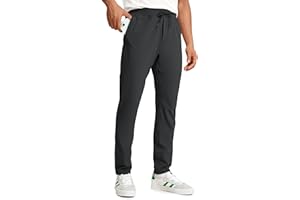 CRZ YOGA 4-Way Stretch Athletic Pants for Men 30" - Workout Lounge Casual Work Jogger with Zip Pocket