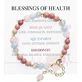 Emibele Pregnancy Gifts for Expecting Mom, Crystal Bracelet First Time Mom Gifts, Healing Natural Stone Jewelry for Mother To Be, Spiritual Bracelet Pregnancy Must Haves, Mother's Day Jewelry