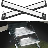 LIGHTULIFE Rv Exterior Light Camping Trailer Accessories,RV Step Light Camper Accessories for Outside Rechargeable Lights Und