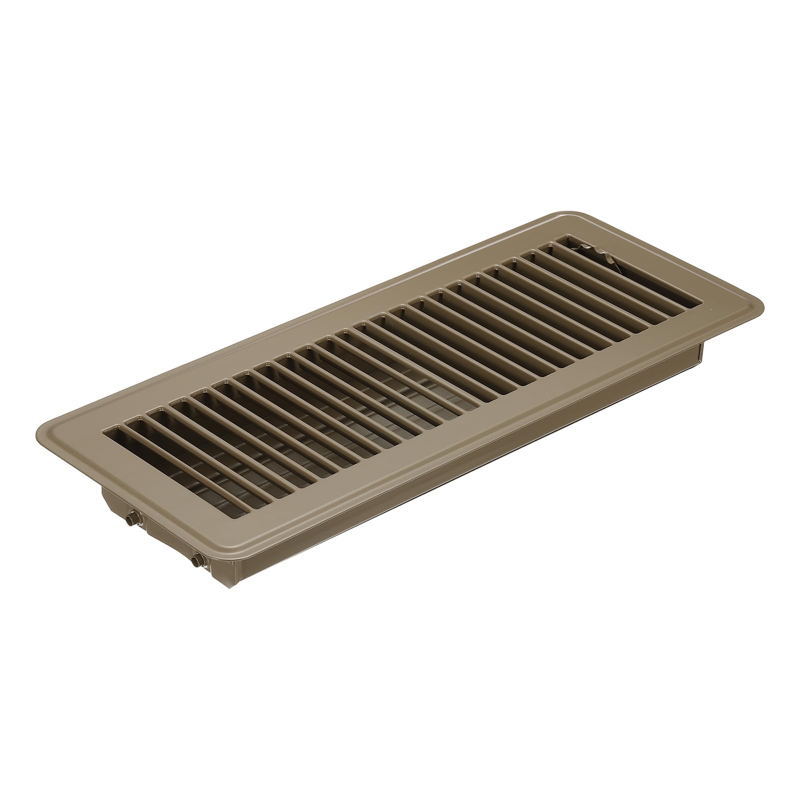 PATIKIL 12 x 4 Inch Floor Register, 1pcs Heavy Duty Air Vent Cover Steel Adjustable Decor Vents Easy Adjust Floor Grates for Sidewall Home Office, Brown