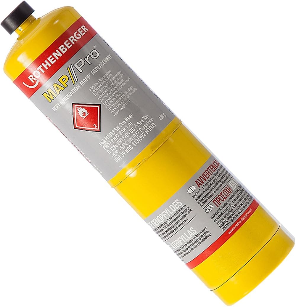 Rothenberger 400gms MAPP Gas Cylinder Disposable Fuel for Torch
