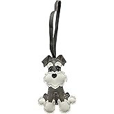 NewLuyer KeyChain Elegant Schnauzer Dog Keychain Fashionable Leather Charm Handmade Key chain for Women Christmas Gifts
