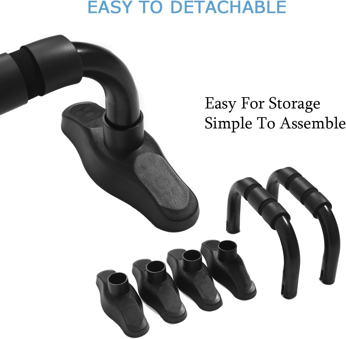 Max4out Pushup Bars Handles Set, Push Up Stand with Cushioned Foam Grip and Non-Slip Rubber Base Home Workout Equipment, Black : Sports & Outdoors