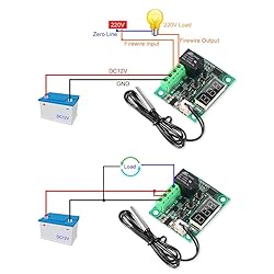 AITRIP 3PCS W1209 12V DC Digital Temperature