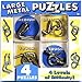 Chunky Metal Brain Teaser Puzzles _ Set of 4