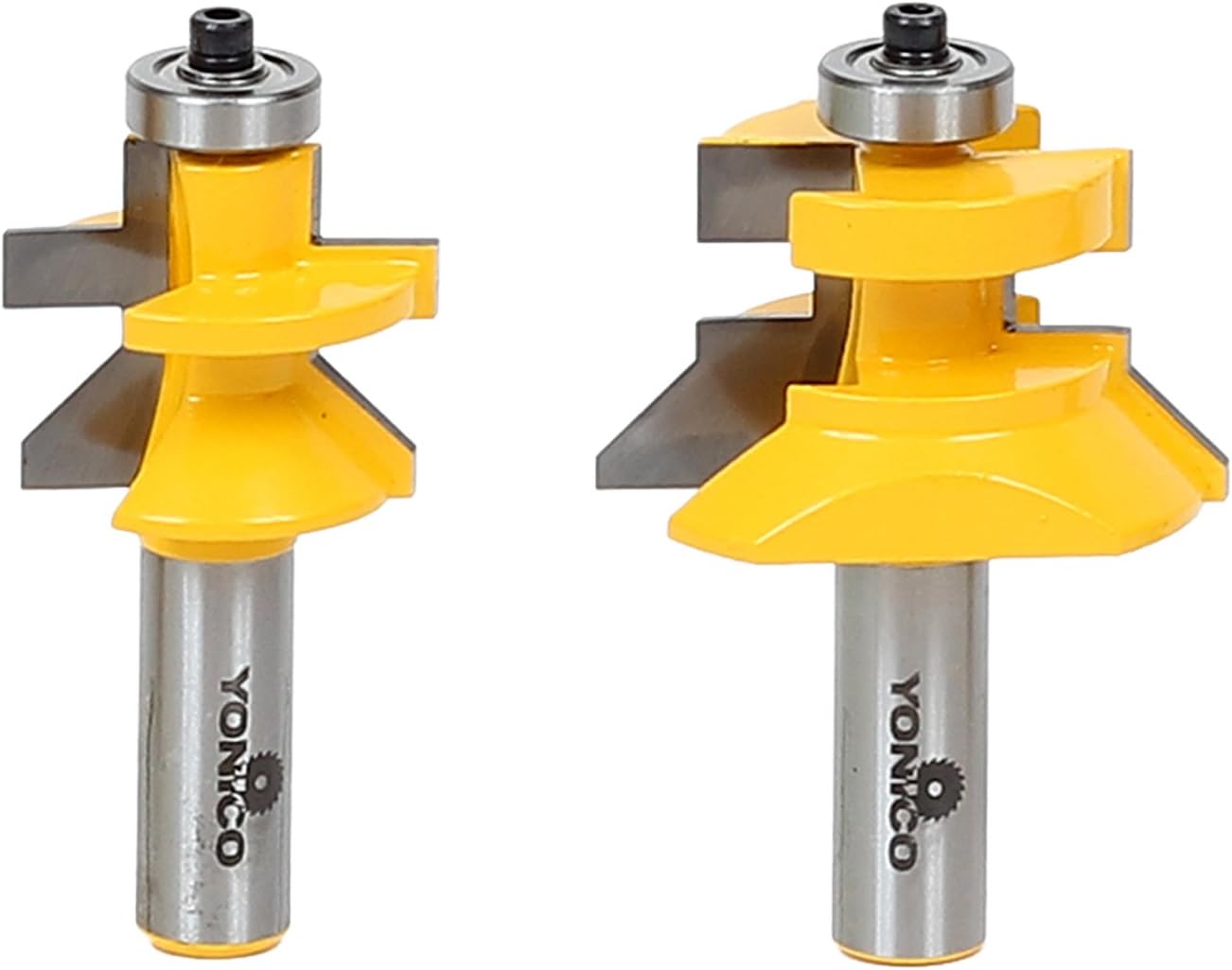 Yonico 15227 Flooring 2 Bit Tongue and Groove Flooring Router Bit Set 1/2-Inch Shank, 1/2 Inch