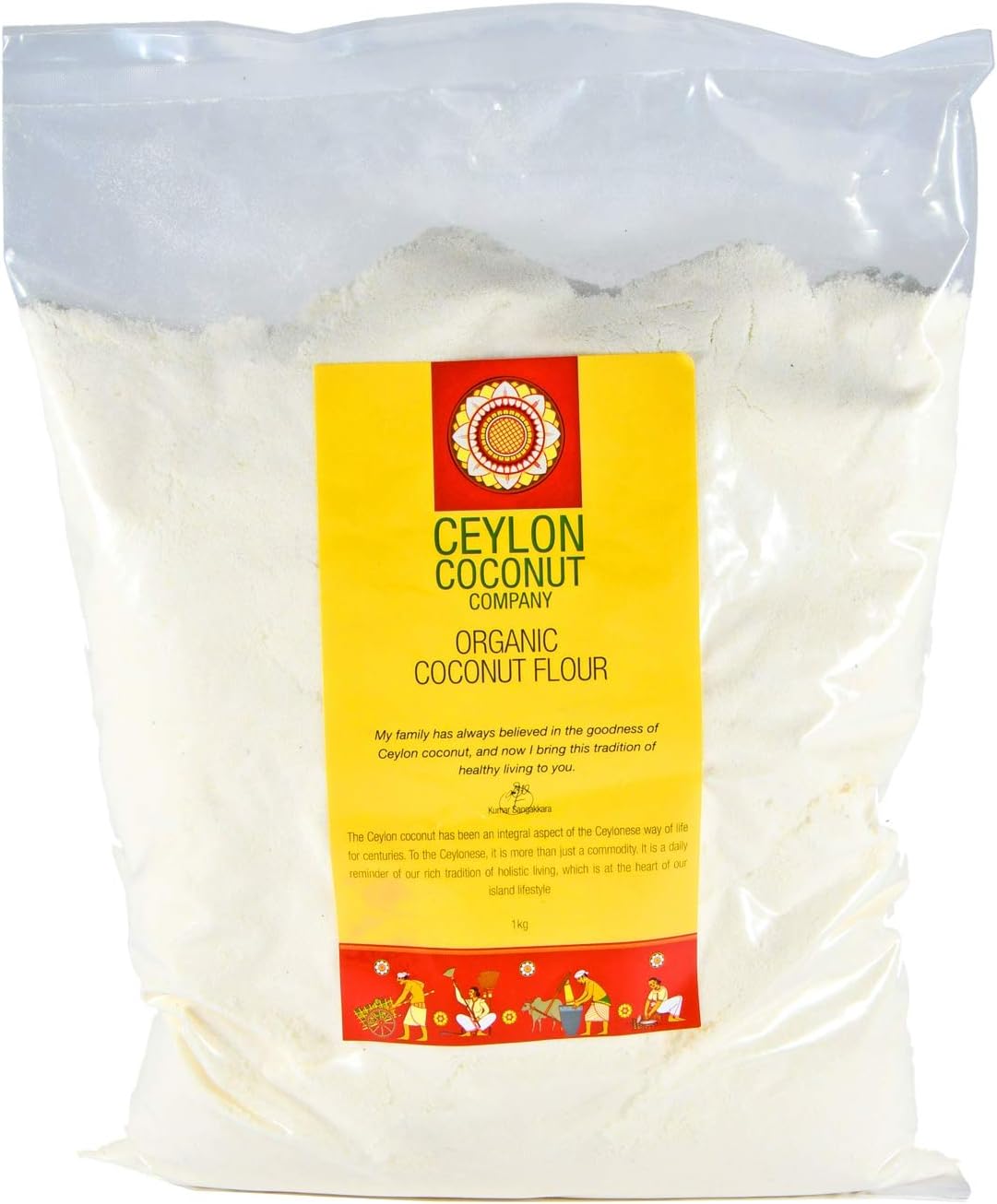 Organic Coconut Flour 1kg Gluten Free, Dairy Free, Suitable for Vegan and Vegetarians