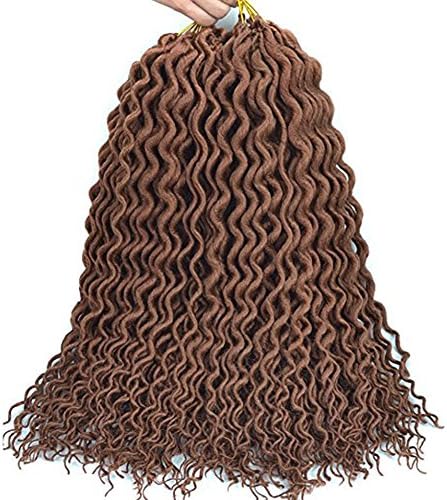 Deep Faux Locs Crochet Braids Hair 24strands/pack Belleshow Curly Dreadlocks Hair Extensions Crochet Locks Braids (#30)