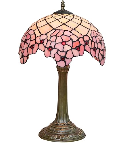 WERFACTORY Tiffany Lamp Stained Glass Style Bedside Table Lamp