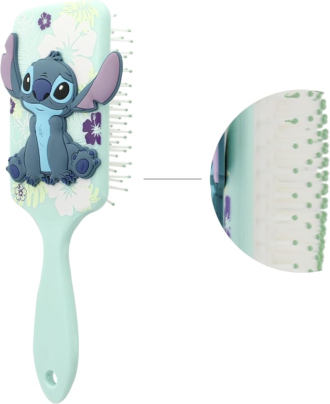 STITCH - Spazzola per Capelli Districante 3D Lilo & Stitch - Tutti i Tipi di Capelli - Per Bambini e Adulti - Setole Morbide - Prodotto Ufficiale
