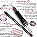 Aesthetica Matte Lip Trio - Instant Bold Matte Lip - Includes Matte Lipstick / Lip Gloss Duo, Lip Liner and Step-by-Step Instructions – Long Wear Formula Keeps Lips Moist (Cocoa/Madamoiselle)