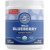Brain Body Protect* Wild Blueberry Powder,Traps Heavy Metals*, 2 Mo Supply | 80 blueberries per serving; bamboo &amp; horsetail silica + antioxidants for heavy metal &amp; free radical detox*, Organic, vegan