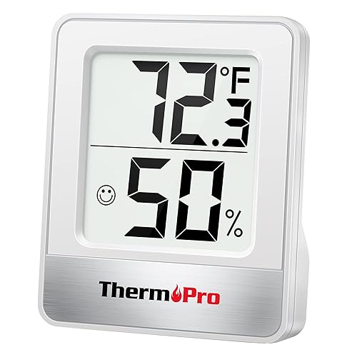 ThermoPro TP49 Digital Hygrometer Indoor Thermometer Humidity Meter Room Thermometer with Temperature and Humidity Monitor Mini Hygrometer Outdoor