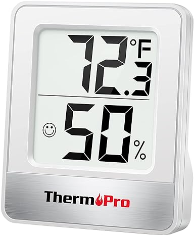 Thermometers & Weather Instruments - ThermoPro TP49 Digital Hygrometer Indoor Thermometer Humidity Meter Room Thermometer with Temperature and Humidity Monitor Mini Hygrometer Outdoor