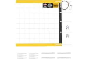 YNSZAS 𝙉𝙀𝙒 Professional Volleyball Net Heavy Duty, 46 FT Aircraft Steel Cable, Upgraded Weather Resistant, Portable for Outdoor & Indoor, Pool, Trees, Backyard, Yard, Beach, Park, 32x3FT(Net Only)