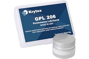 Vanfree Krytox-GPL-206-Grease,GPL 206 for Bearings Valves Connectors and Automotive Interiors (10g/0.35oz), White
