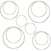100 Pcs Hoop Earrings for Jewelry Making 5 Sizes Round Earring Beading Hoop Rings Beading Hoops Open Bezel Pendant Frame Earring Making Supplies for DIY Craft Earrings Necklace Crafts