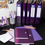 Oxford Premium A4 Ring Binder Purple 25mm 40mm Spine Laminated view 7