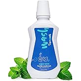 SuperMouth® Fluoride Mouthwash – Fluoride + Nano-Hydroxyapatite, Vitamins D3 & K2, Prebiotics, Alkaline pH 8.5, Alcohol-Free, Strengthens Enamel, Freshens Breath, Safe Clean Ingredients, Tasty Flavors
