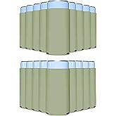PartyPrints 25 Pack Sage Blank Slim Can Cooler Sleeves | Plain Seltzer Customizable Bulk Coolers for Beer Bottles & 12oz Tall Cans | Skinny Collapsible Drink Insulated Sleeve