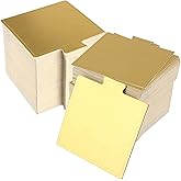 MUKLEI 500 Pack Mini Cake Board - Grease-Proof Square Golden Cardboard Base for Mousse, Cupcakes, Bread, Sweets, Desserts - D