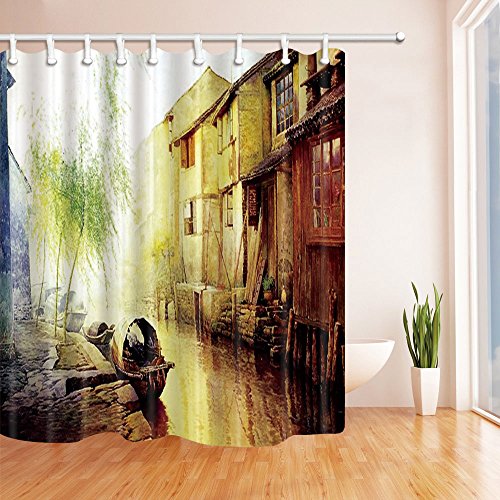 Chuami Polyester Fabric 70 X 82 Inches Shower Curtain Waterproof