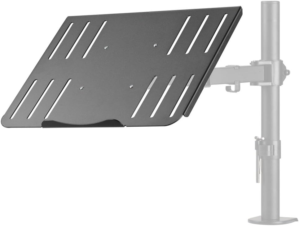 suptek Laptop Notebook Steel Tray Platform(Tray Only) for VESA Mount Monitor Arm Stand, Black, 1 tray