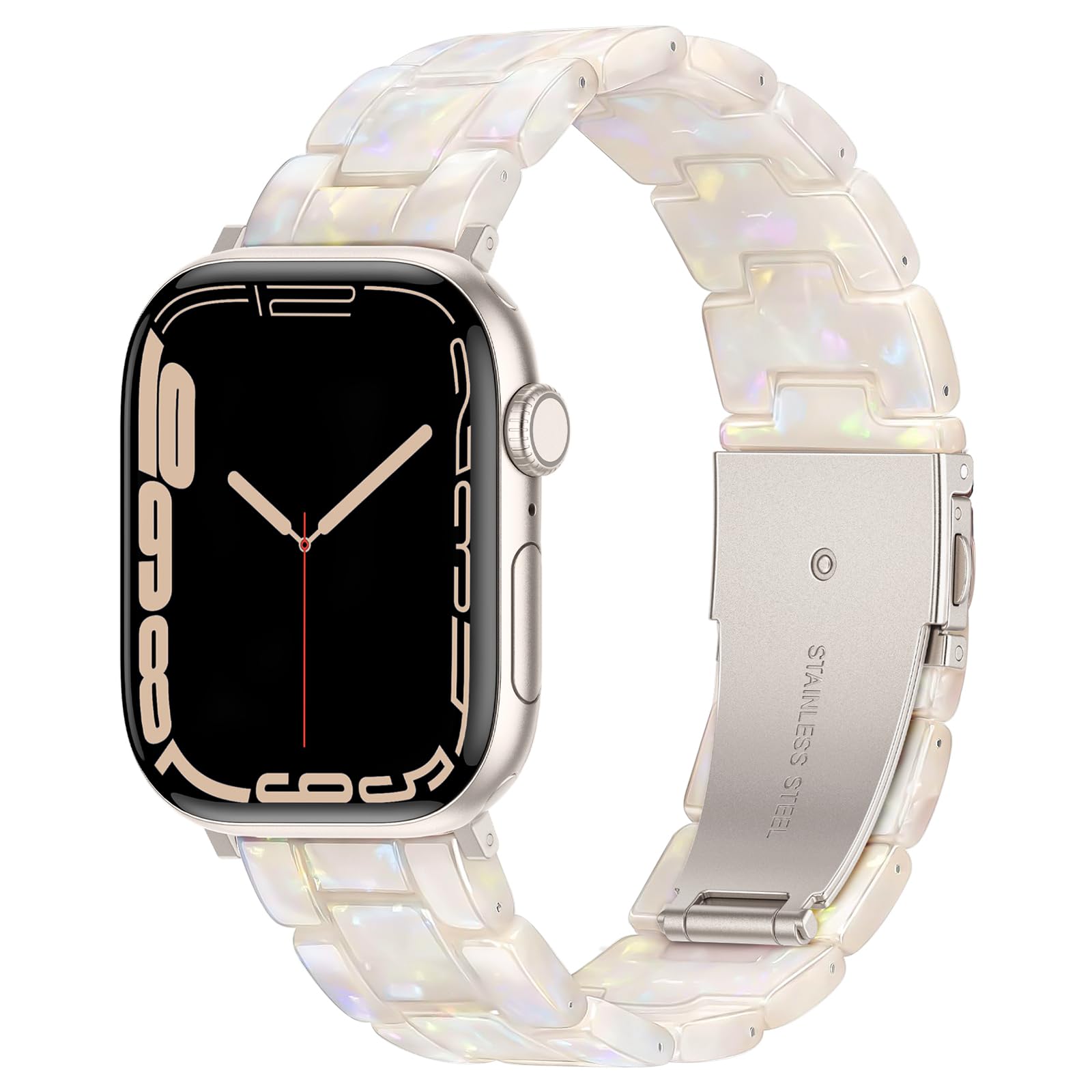 Beatitall Resin Band Compatible for Apple Watch Bands for Women 40mm 41mm 42mm 38mm 44mm 45mm 46mm 49mm, Lightweight Dressy Bracelet for iWatch Bands Series 11 SE 10 9 8 7 6 5 4 3 2 1 Ultra