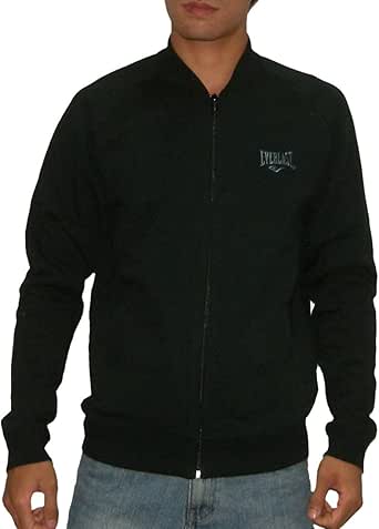 EVERLAST Mens Athletic Warm Zip-Up Slim Fit Sweatshirt Jacket - Black (Size: XXL) at Amazon Men 