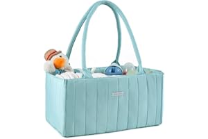 Clearworld Baby Diaper Caddy Organizer,Nursery Storage Basket, Gift for Baby Shower,Car Caddy Organizer,Baby Storage Organizer for Diapers and Newborn Essentials,Pale Green