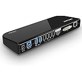 WAVLINK USB 3.0 and USB C Universal Laptop Docking Station Dual Monitor with HDMI & DVI/VGA with Gigabit Ethernet, 6 USB Port