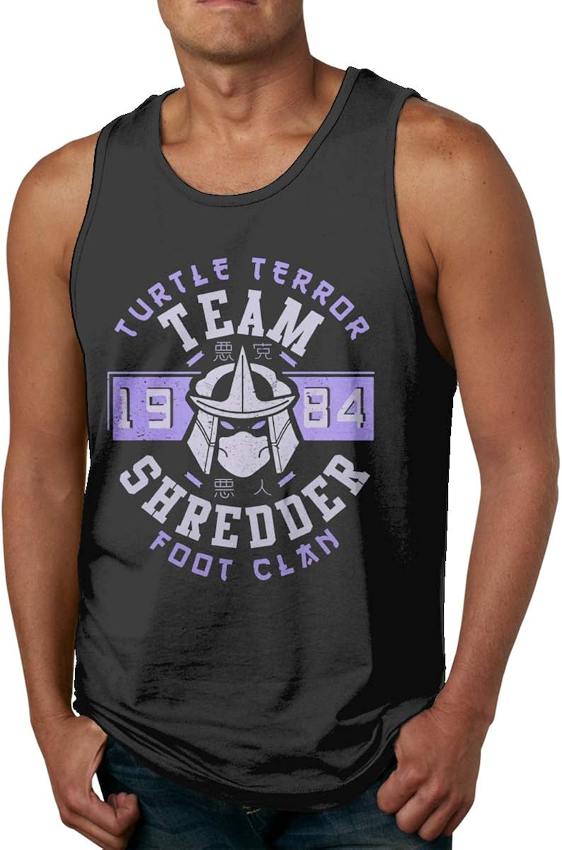 Teenage Mutant Ninja Turtles Shredder Foot Clan Man's Tank Top Shirt Black