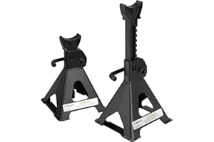 Donext Jack Stands 3 Ton (6,500 lb) Capacity Steel, 1 Pair Black Lifting Stand Adjustable Jack Stands