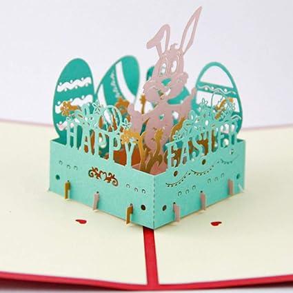 Taglia Libera 220mm Biglietto Di Auguri Di Pasqua 3d Pop Up