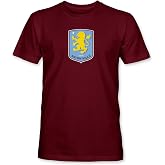 Aston Villa FC Football Club Soccer Crest Premium Cotton T-Shirt