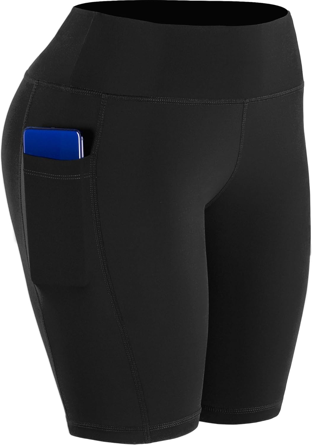 Cadmus Women's Stretch Workout Biker Shorts with Pocket: Clothing