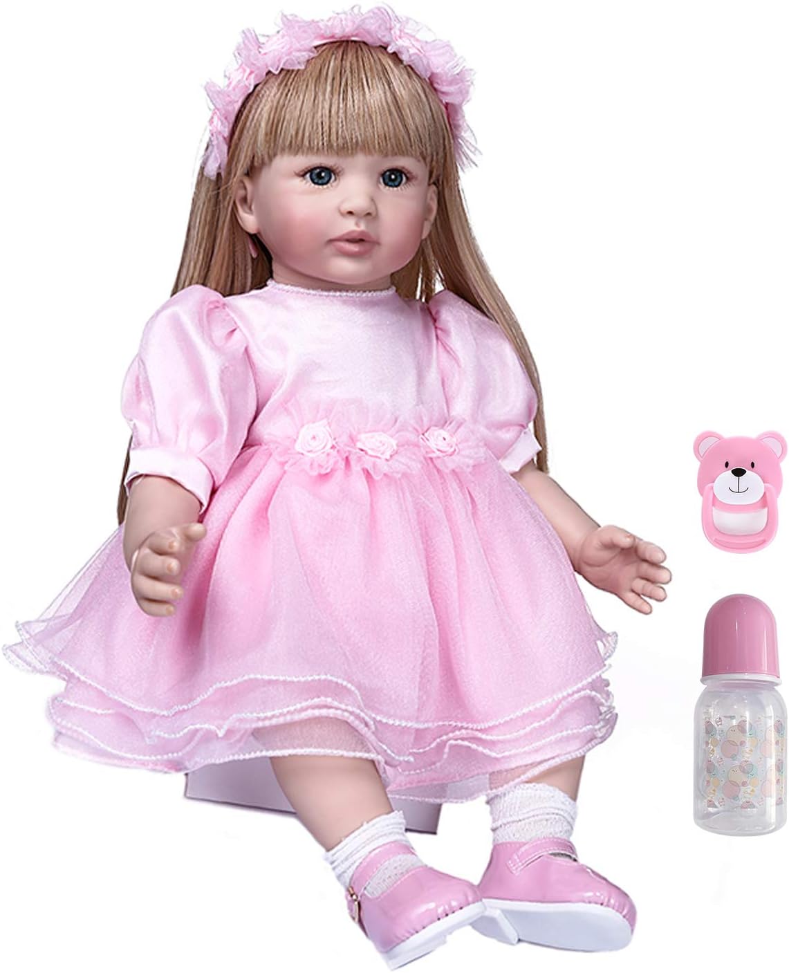 Pinky 24 inch 61cm Lifelike Reborn Baby Girl Dolls