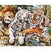 Yumeart Full Square Drill Diamond Painting Cross Stitch Tiger and Lion Rhinestones Embroidery Mosaic Animals 30x40cm(12x16