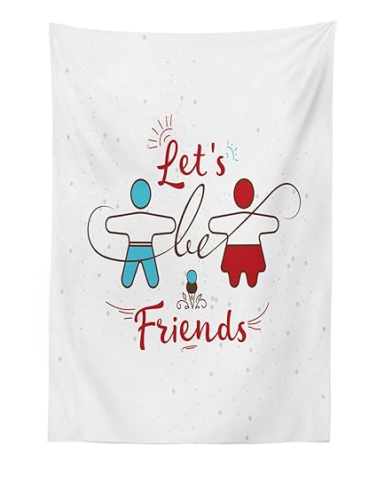 Amazon Com Ambesonne Best Friend Tapestry Let S Be Friends