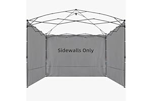 FLOUREE Canopy Sidewalls for 10x10,10x20 Pop up Canopy Party Tent, UV Protection and Waterproof for Outdoor Event Tents, Vendor Booths, for Backyard, Patio, Camping (3 Sidewalls, Frame Not Included, Grey)