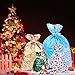 Amosfun 30pcs Christmas Favors Bags Christmas Party Present Bags Around Tree Wonderland Present Wrapping Bags with Ribbon Ties in 4 Assorted Sizes