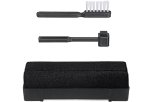 3 in 1Vinyl Record Player Cleaning Kit with Velvet Brush Carbon Fiber Brush,Big Fudge Record Cleaner for Cleaning The Surface