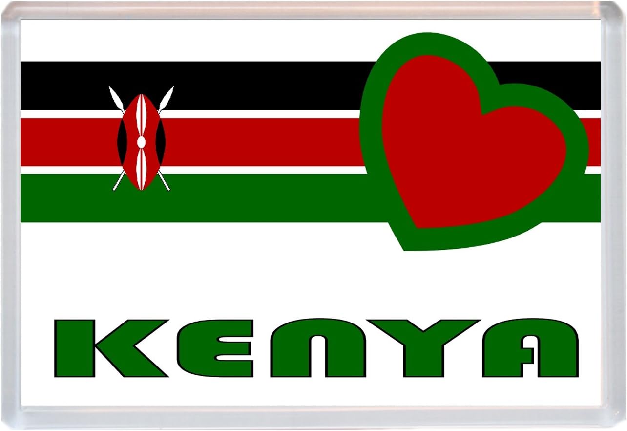 Kenya Love Kenya/Kenyan Flag Towns & Cities 96 x 67mm Jumbo Fridge Gift/Present
