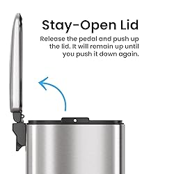 iTouchless 1.32 Gallon SoftStep 2.0 Bathroom Trash