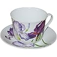 Roy Kirkham Jumbo Breakfast Cup and Saucer in Iris Design