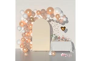 Ajwnv Wedding Arch Cover-7.2FT Round Top Chiara Arch Backdrop Stand Covers-Double-Sided Design for Wedding Ceremonies, Birthday Parties, Baby Showers and Christmas