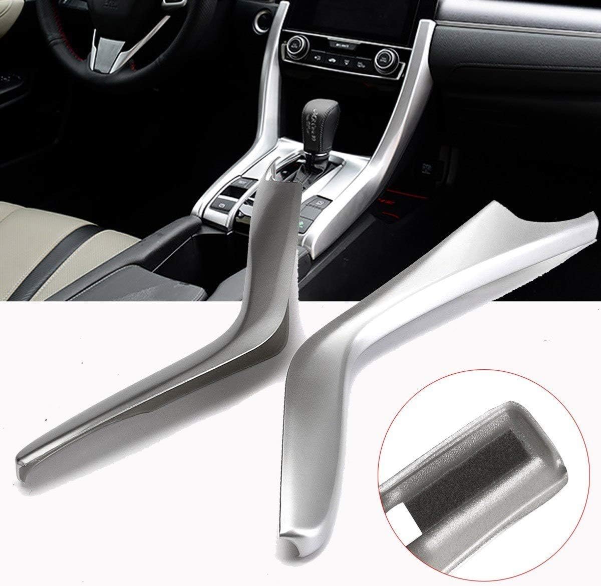 Car Matte Chrome Dashboard Side Moulding Cover Trims for Honda for Civic 2016 Interior Mouldings Decoration