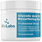 Glycolic Acid 20% Resurfacing Pads for Face & Body with Vitamins B5, C & E, Green Tea, Calendula, Allantoin - Exfoliates Surf