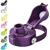 EIPOSAU Auto Flip Lid for Hydro Flask Wide Mouth, Great Spout Lid for Simple Modern, Fits for Iron Flask and Other Brands, Replacement Lid with Button Lock